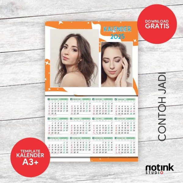 Template 1 Kalender A3+ Notink Studio